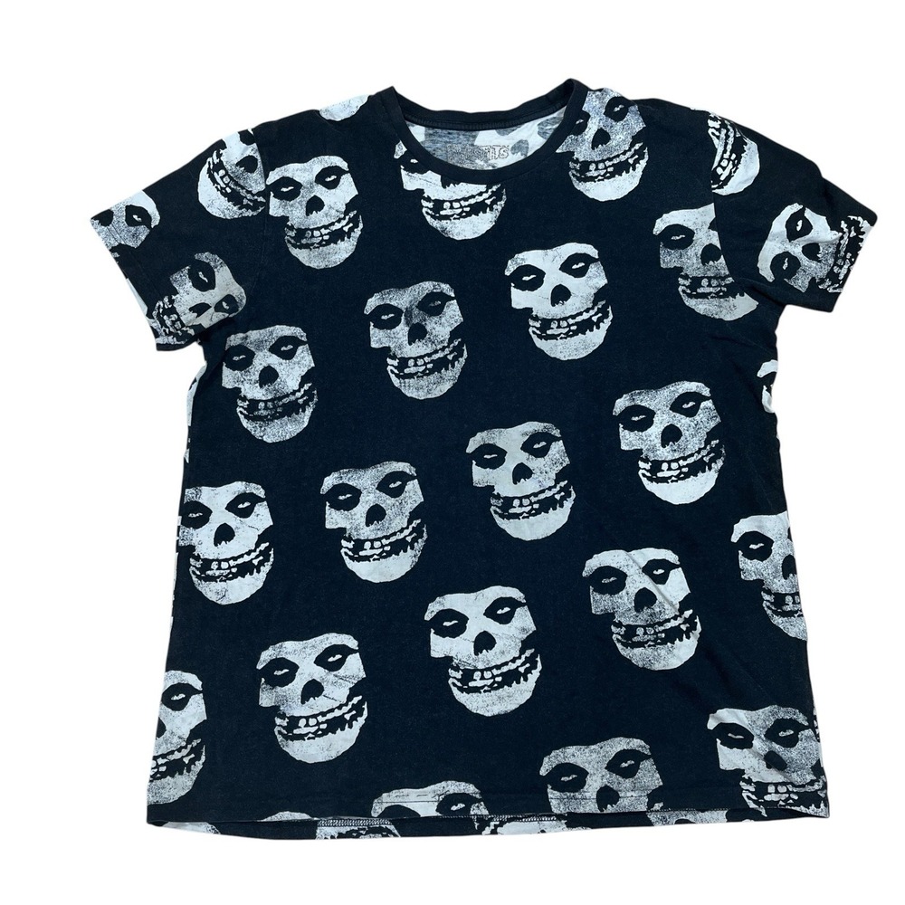 Misfits Band T-Shirt Crimson Ghost Skull AOP XL Short Sleeve Crewneck Hard Punk